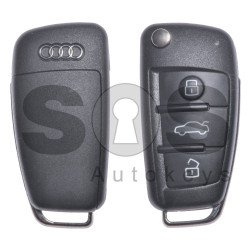 OEM Set for Audi Buttons:3 / Frequency: 434 MHz / Transponder: Megamos Crypto/ 128-bit/ AES / Blade Signature: HU66 / Immobiliser System: MQB / Set Part Number: 83B800375BH / Key Part No: 81A837220D / Keyless GO / LEFT DOOR
