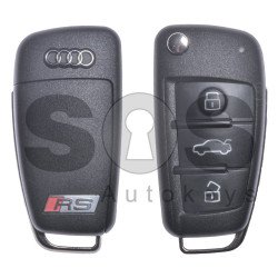 OEM Set for Audi RS Buttons:3 / Frequency: 434 MHz / Transponder: Megamos Crypto/ 128-bit/ AES / Blade Signature: HU66 / Immobiliser System: MQB / Set Part Number: 83B 800 375 BM / 83B 800 375 DM / Key Part No: 81A 837 220 M / 81A 837 220 AG / LEFT DOOR OEM Set for Audi RS Buttons:3 / Frequency: 434 MHz / Transponder: Megamos Crypto/ 128-bit/ AES / Blade Signature: HU66 / Immobiliser System: MQB / Set Part Number: 83B 800 375 BM / 83B 800 375 DM / Key Part No: 81A 837 220 M / 81A 837 220 AG / LEFT DOOR