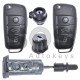 OEM Set for Audi RS Buttons:3 / Frequency: 434 MHz / Transponder: Megamos Crypto/ 128-bit/ AES / Blade Signature: HU66 / Immobiliser System: MQB / Set Part Number: 83B 800 375 BM / 83B 800 375 DM / Key Part No: 81A 837 220 M / 81A 837 220 AG / LEFT DOOR