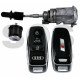 OEM Set for Audi A8/Q8 2018+  S Line Buttons:3 / Frequency:434MHz / Blade Signature:HU162T / Set Part No: 4M1 800 375 D / Key Part No: 4N0 959 754 AS / Keyless GO