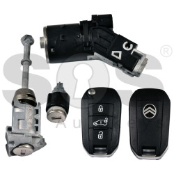 OEM Set For Citroen Buttons:3 / Frequency: 433MHz / Transponder:NCF296A/HITAG AES  /  Key Part No: 98 537 139 80 