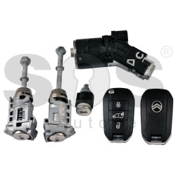 OEM Set For Citroen Buttons:3 / Frequency: 433MHz / Transponder:NCF296A/HITAG AES  /  Key Part No: 98 537 139 80 