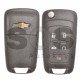 OEM Set for Chevrolet Camaro Buttons:4+1 / Frequency: 433MHz / Transponder: HITAG2/ ID46 / Blade Signature: HU100 / Manufacture: WITTE / Part No: GM13501260 / KEYLESS GO