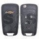 OEM Set for Chevrolet Buttons:4+1 / Frequency: 434MHz / Transponder: HITAG2/ ID46 / Blade Signature: HU100 / Manufacture: WITTE / Set Part No: 23138139 / KEYLESS GO