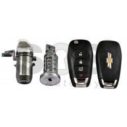 OEM Set for Chevrolet Buttons:3+1P / Frequency: 433MHz / Transponder: PCF:7961E/NCF296/HITAG 2 EXTENDED / Blade Signature: HU100 / Manufacture: WITTE / Part No: GM13513842 OEM Set for Chevrolet Buttons:3+1P / Frequency: 433MHz / Transponder: PCF:7961E/NCF296/HITAG 2 EXTENDED / Blade Signature: HU100 / Manufacture: WITTE / Part No: GM13513842