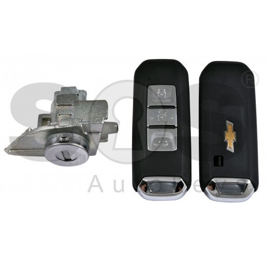 OEM Set for Chevrolet Captiva 2021+ Buttons:3 / Frequency: 433MHz / Transponder: PCF7952 HITAG3  / Part No: 23822456 / Keyless GO