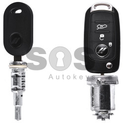 OEM Set for Dodge Buttons:3 / Frequency: 434MHz / Regular Key Transponder: ID48 / Flip Remote Key Transponder: ID48 / Blade Signature: SIP22 / Immobiliser System:BCM