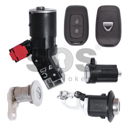 OEM Set for Dacia 2016+ Buttons:2 / Frequency: 433MHz / Transponder: PCF7961 / Immobiliser System:BCM / Part No: 806016453R