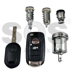 OEM Set for Fiat  DUCATO 2023+ Buttons:2 / Frequency: 434MHz /Flip key  Transponder:NCF296/HITAG AES/LOCKED  / REGULAR KEY: PCF7939M/LOCKED / SET  Part No: 073573581170