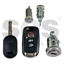OEM Set for Fiat  DUCATO 2023+ Buttons:3 / Frequency: 434MHz /Flip key  Transponder:NCF296/HITAG AES/LOCKED  / REGULAR KEY: PCF7939M/LOCKED / SET  Part No: 07357358320