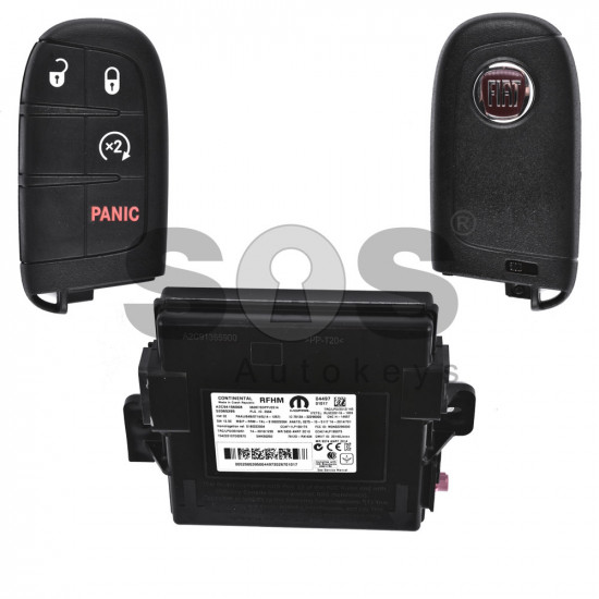 OEM Smart Set for Fiat Buttons:3+1 / Frequency: 434MHz / Transponder:AES / Blade signature: SIP22/ CY24/ CHR-41 / SCC ID: M3N3229600