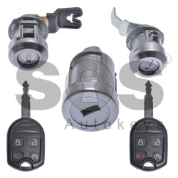 OEM Set for Ford Buttons:3+1 /  Frequency: 315MHz / Transponder: Texas Crypto 40/80-bit / ID6D / Blade Signature: FO24/ CY24 / Manufacture: FoMoCo / Set Part No: BC34 2522050 BH