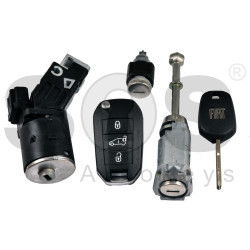 OEM Set forFIAT Buttons:3 / Frequency: 434MHz / Transponder: NCF296/HITAG AES / Set Part No : 9868449380/986 844 93 80