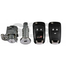 OEM Set for Vauxhall VXR AstraJ/ Insignia Buttons:2/3 / Frequency: 433MHz / Transponder: PCF 7937 / Blade signature:HU100 / Immobiliser System:BCM / Manufacture: U-SHIN/ Part No:  GM13404601/GM13384022