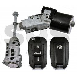 OEM Set for Vauxhall Buttons:3 / Frequency: 433MHz / Transponder: HITAG AES  / Set Part No: 9843280280 / PART KEY:  CCAJ18LP2990T2
