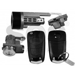 OEM Set for Opel Antara/ Chevrolet Captiva  Buttons:2 / Frequency: 433MHz / Transponder: PCF 7936 / Set Part No: 947808970897 / PART KEY: 2014DJ5292