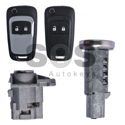 OEM Set for Opel Astra J/ Insignia Buttons:2 / Frequency: 433MHz / Transponder: HITAG2 / Blade signature:HU100 / Immobiliser System:BCM / Manufacture: U-SHIN/ Part No: B01T3BA
