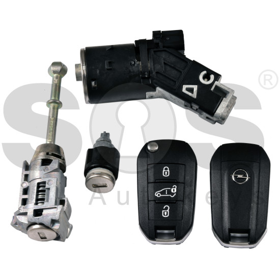OEM Set for Opel  Buttons:3 / Frequency: 433MHz / Transponder: NCF296/HITAG AES  / PART KEY: 98 512 906 80