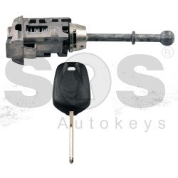 OEM Set For Citroen   / Door lock + Regular key / HU83 / Transponder: PCF7939