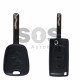 OEM Set For Peugeot Buttons:3 / Frequency: 433MHz / Transponder: PCF7941 (Flip Key) / PCF7936 (Regular Key) /  Part No: C1NH 1WABCEAD/ 96060987380B9