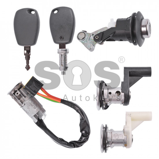 OEM Set Locks for Dacia Frequency:433MHz / Transponder: PCF7961/ ID47 / Immobiliser System:BCM