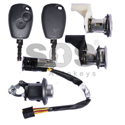 OEM Set Ren/ Dacia  Buttons:2 / Frequency: 433MHz / Regular key Transponder: PCF7936 / Remote key Transponder: PCF7946 / Immobiliser System:BCM