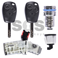 OEM Set Ren/ Dacia/ Smart Buttons:3 / Frequency: 433MHz / Transponder: PCF7961M / Blade signature:VA2 / Immobiliser System:BCM / Part No:4537603300