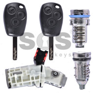 OEM Set Ren/ Dacia/ Smart Buttons:3 / Frequency: 433MHz / Transponder: PCF7961M / Blade signature:VA2 / Immobiliser System:BCM / Set Part No: 4537603600/4537603300