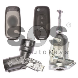 OEM Set Ren Kadjar/ Captur Buttons:3 / Frequency: 434MHz / Transponder: HITAG 128-Bit AES/ PCF 7961 / Immobiliser System:BCM / Set Part No: 806015115R / Key FCC ID: CWTWB1G767