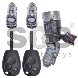 OEM Set for Ren Buttons:3 / Frequency: 434MHz / Transponder: HITAG2/ ID46 / PCF7947 / Blade signature:VA2 / Immobiliser System:BCM / Set Part No: 806010032R