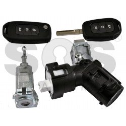 OEM Set Ren  / Buttons:3 Frequency:434 MHz / Transponder:HITAG / 128-bit AES / Set Part No: 806010593R1 / Blade Signature:New profile 