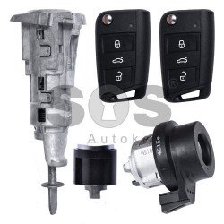 OEM Set for VW TIGUAN Buttons:3 / Frequency: 433MHz / Transponder: MEGAMOS 88/ AES / Blade Signature: HU66 / Immobiliser System: MQB / Set Part No: 5G0800375DJ/DG / Key Part No: 5G6959753AG/ 5G6959730AD / Keyless Go OEM Set for VW TIGUAN Buttons:3 / Frequency: 433MHz / Transponder: MEGAMOS 88/ AES / Blade Signature: HU66 / Immobiliser System: MQB / Set Part No: 5G0800375DJ/DG / Key Part No: 5G6959753AG/ 5G6959730AD / Keyless Go