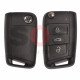 OEM Set for VW Buttons:3 / Frequency: 433MHz / Transponder: MEGAMOS 88/ AES / Blade Signature:HU66 / Immobiliser system:MQB / Set Part No: 5G0800375BH / Key Part No: 5G0959753BA / LEFT Door