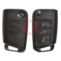 OEM Set for VW GOLF 7/ TIGUAN Buttons:3 / Frequency: 433MHz / Transponder: MEGAMOS 88/ AES / Blade signature:HU162T / Immobiliser System: KESSY / Set Part No: 5NA800375BA / Key Part No: 5G6959733AB / Keyless Go / LEFT Door