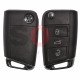 OEM Set for VW GOLF 7/ TIGUAN Buttons:3 / Frequency: 433MHz / Transponder:MEGAMOS 88/ AES / Blade signature:HU162T / Immobiliser system: KESSY / Set Part No: 5TA800375BM / Key Part No: 5G6959753AB / Keyless Go / LEFT Door