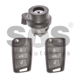 OEM Set for VW TOURAN Buttons:3 / Frequency: 434MHz / Transponder:MEGAMOS 88/ AES / Blade signature:HU162T / Immobiliser system: MQB / Set Part No: 5TA800375CI / Key Part No: 5G6959753Q OEM Set for VW TOURAN Buttons:3 / Frequency: 434MHz / Transponder:MEGAMOS 88/ AES / Blade signature:HU162T / Immobiliser system: MQB / Set Part No: 5TA800375CI / Key Part No: 5G6959753Q