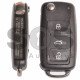 OEM Set for VW UDS Buttons:3+1 / Frequency: 315MHz / Transponder: Megamos Crypto / ID48 / Blade Signature: HU66 / Set Part No: 5N0800375BG / Key Part No: 5K0837202AE