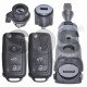 OEM Set for VW UDS Buttons:3 / Frequency: 434MHz / Transponder: Megamos Crypto / ID48 / Blade Signature: HU66 / Set Part No: 5N0800375BF / Key Part No: 5K0837202AH / LEFT DOOR / USА MARKET