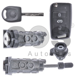 OEM Set for VW Crafter/ Transporter 6 Buttons:3 / Frequency: 434MHz / Transponder: Megamos Crypto 88/ AES / Blade Signature: HU162T / Immobiliser system: MQB / Flip Key Part No: 7C0959753 / RIGHT DOOR