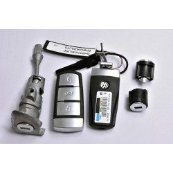 OEM Set for VW Passat B6 / Frequency: 315MHz / Transponder:ID48 Blade Signature: HU66 / Set Part No: 3C8 800 375 AQ / Key Part No: 3C0 959 752 BE/9066-70 