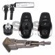 OEM Set for VW Touareg Buttons:3 / Frequency: 434MHz / Transponder: PCF7945 / Blade Signature:HU66 / Part No: 7P6800375CT/ 7P6800375CJ/ 7P6800375CR