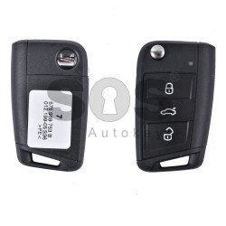 OEM Set for Seat Buttons:3 / Frequency: 433MHz / Transponder: ID48 / Blade Signature: HU162T / Immobiliser System: MQB / Part No: 575800375K/ 575959753B / Keyless Go