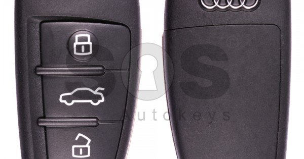 OEM Flip Key for Audi A6/Q7 Buttons:3 / Frequency:868MHz / Transponder ...