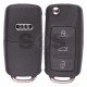 Flip Key for Audi A8 Buttons:3 / Frequency:433MHz / Transponder:PCF 7946/ID 46 / Blade signature:HU66 / Immobiliser System:Kessy / Part No:4E0 837 220 H