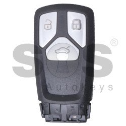 OEM Smart Key for Audi RS 2015+ Buttons:3 / Frequency: 434MHz / Transponder: Megamos 88/ AES / Blade signature: HU162T / Immobiliser System: MQB / Part No: 8S0.959.754.CQ/ 8S0.959.754.CP/ 8S0.959.754.CL / 8S0.959.754.CB / 8S0.959.754.BM / Keyless Go