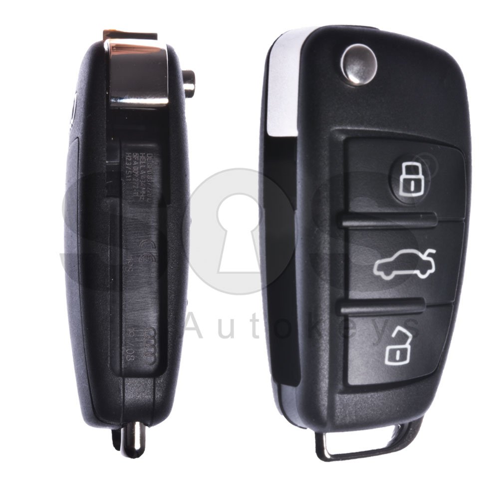 OEM Flip Key for Audi A3 Buttons:3 / Frequency:434MHz / Transponder:ID ...