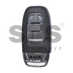 Smart Key for Audi A4L/Q5 Buttons:3 / Frequency: 315MHz / Transponder: HITAG Audi / Blade signature: HU66 / Immobiliser System: BCM 2 / Part No: 8K0959754C