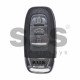 Smart Key for Audi BCM 2 Buttons:3 / Frequency: 434 MHz / Transponder: HITAG Audi / Blade signature: HU66 / Immobiliser System: BCM 2 /  KEYLESS GO