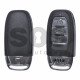 Smart Key for Audi A4L/Q5 Buttons:3 / Frequency:434MHz / Transponder:ID 46 / Blade signature:HU66 / Immobiliser System:BCM 2 / Part No:8T0 959 754 C