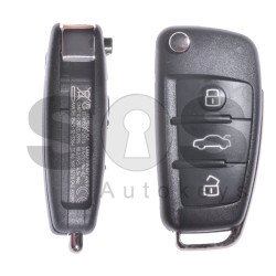 OEM Flip Key for Audi Q2 Buttons:3 / Frequency:434MHz / Transponder: Megamos Crypto/ 128-bit/ AES / Blade signature: HU162T / Part No: 81A837220D / Keyless Go OEM Flip Key for Audi Q2 Buttons:3 / Frequency:434MHz / Transponder: Megamos Crypto/ 128-bit/ AES / Blade signature: HU162T / Part No: 81A837220D / Keyless Go
